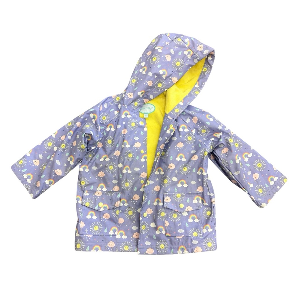 Powell Craft Sunshine‎ Raincoat Purple Waterproof Size 2-3 Fleece Lined